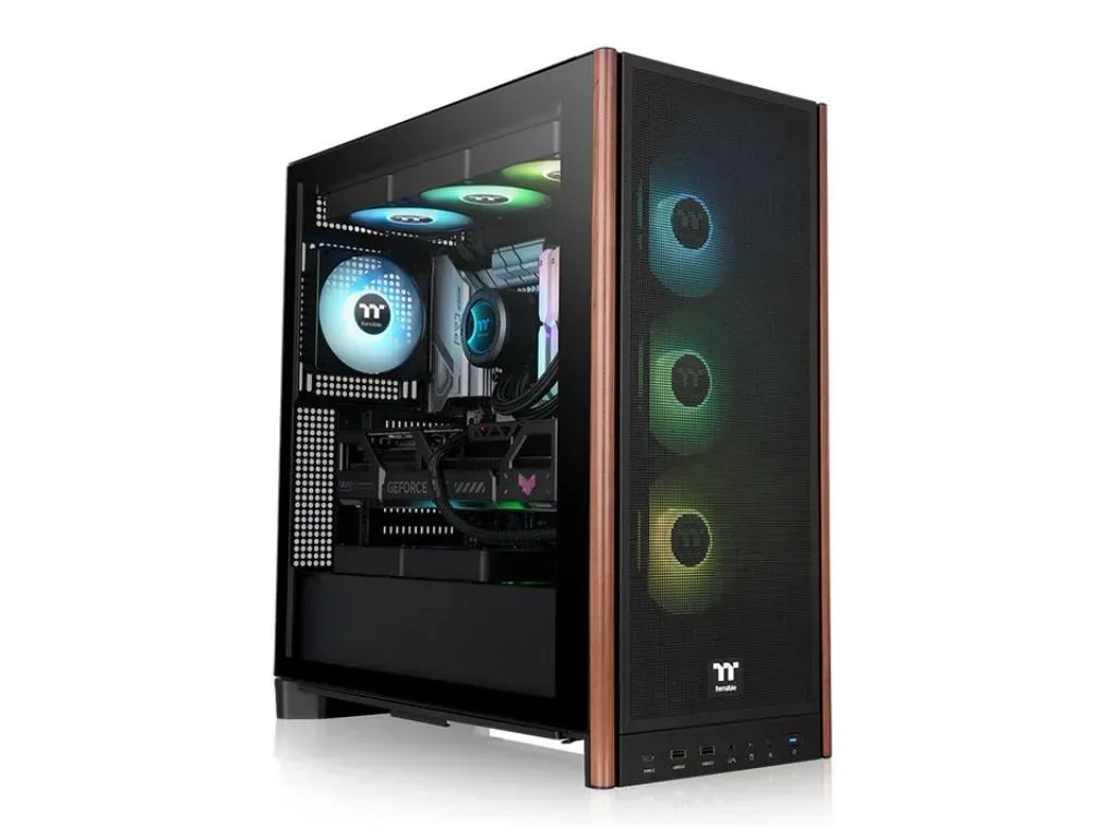 Thermaltake S370 WS, Mid Towertempered glass, wood accents4x120mm PWM fans, GPU: 410mm