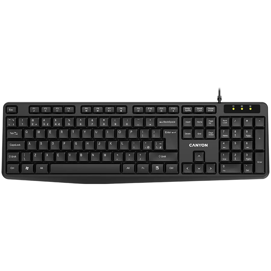 CANYON keyboard KB-1 EN/AD Wired Black