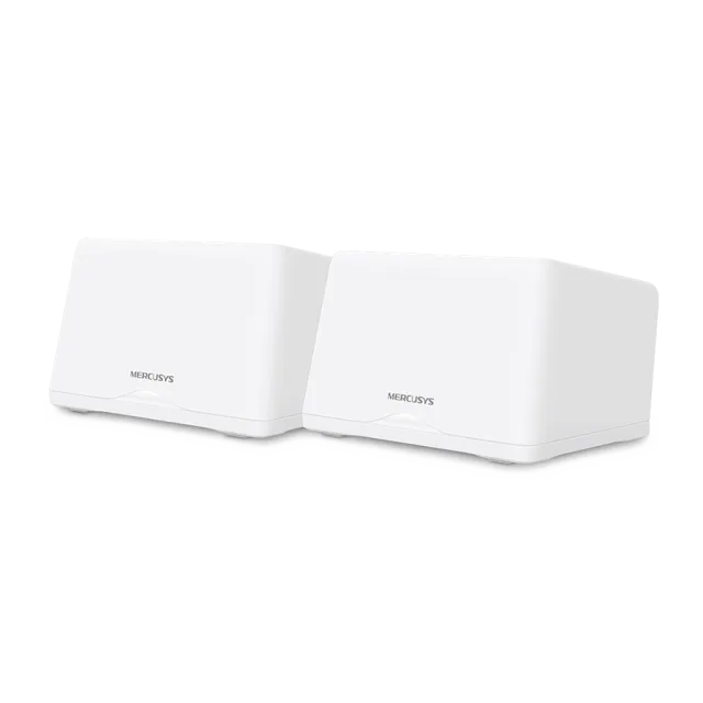 Mercusys Halo H47BE (2-Pack) BE9300 Whole Home Mesh Wi-Fi 7 System, 688 Mbps at 2.4 GHz + 2880 Mbps at 5 GHz + 5760 Mbps at 6 GHz, Internal Antennas, 3x 2.5 Gbps Port (WAN/LAN auto-sensing), MLO, 4096