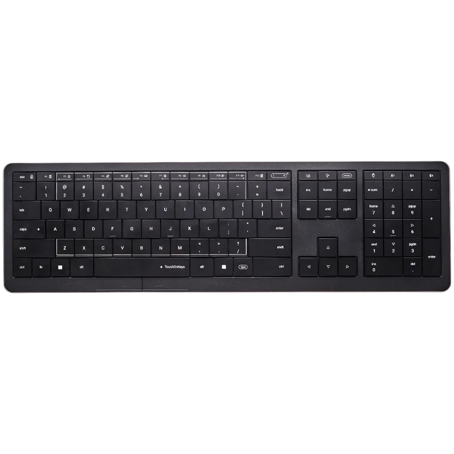 CLEVETURA CLVX 1 Touch-On-Keys AI Bežična Tipkovnica, ANSI US Windows raspored, Aluminijsko kućište, Interaktivni RGB, podrška za Windows/Linux/MacOS