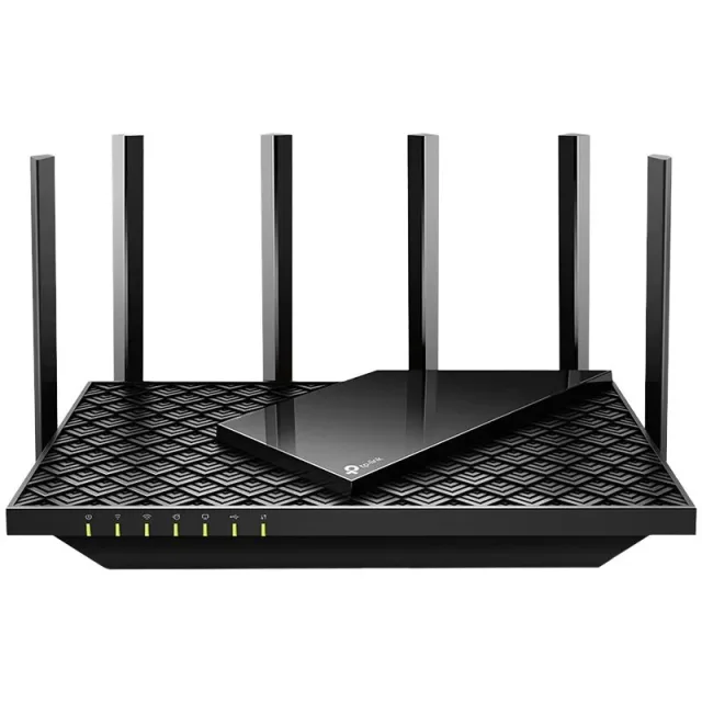 TP-Link Archer AX73 AX5400 Dual-Band Gigabit Wi-Fi 6 Router, 574 Mbps 2.4 GHz + 4804 Mbps 5 GHz, 4x4 MU-MIMO, 6× Antennas, Broadcom 1.5 GHz Triple-Core CPU, 1× G WAN Port + 4× G LAN Ports,USB 3.0 Port