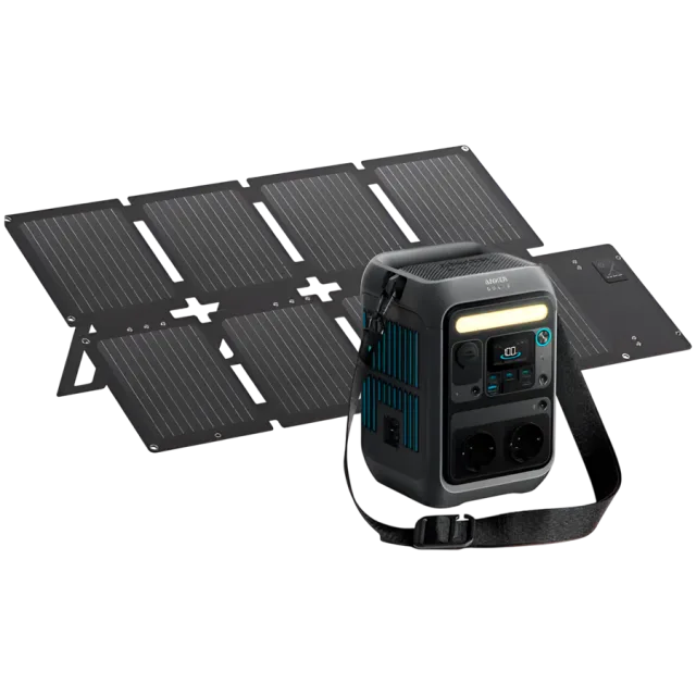 Anker SOLIX C300X DC plus PS60 Portable Solar Panel