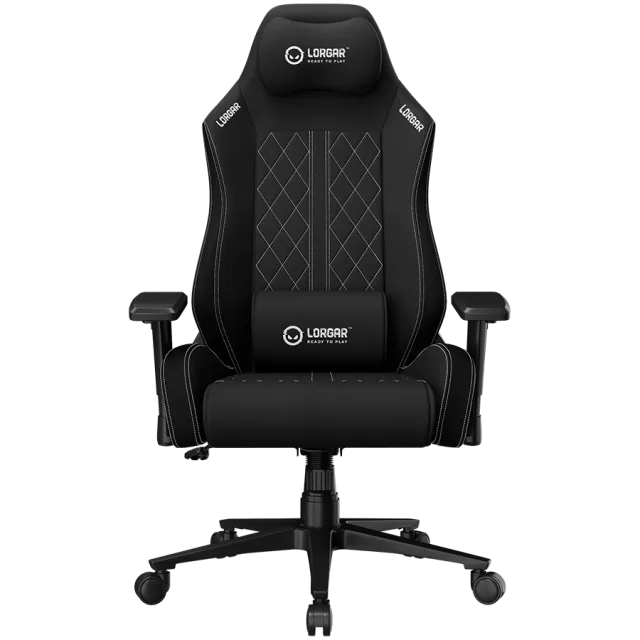 LORGAR CHA41, Ergonomic Gaming Chair Advanced, premium anti-stain fabric, Black/white