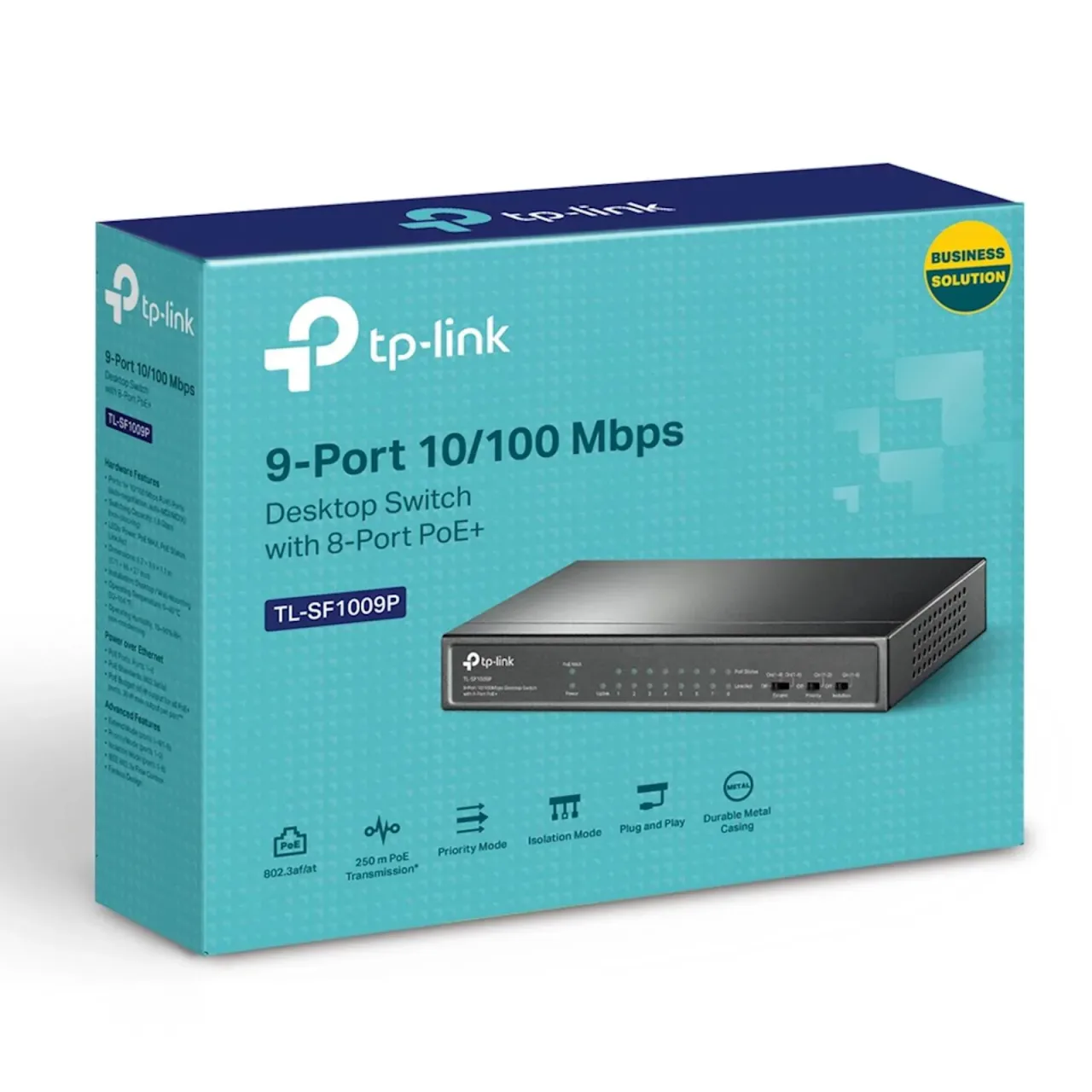 Switch TP-Link Omada 9-Port 10/100Mbps sa 8-Port PoE TL-SF1009P
