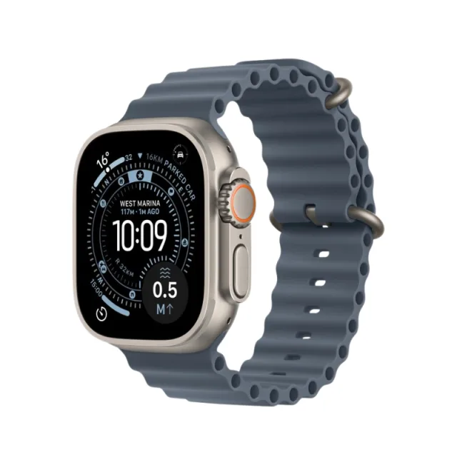 Apple Watch Ultra 3 49mm Natural Titanium Case+Anchor Ocean Band MEWH4