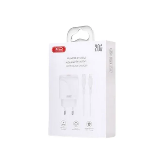 Kucni punjac XO L141 ulaz C 20W white + type-C cable