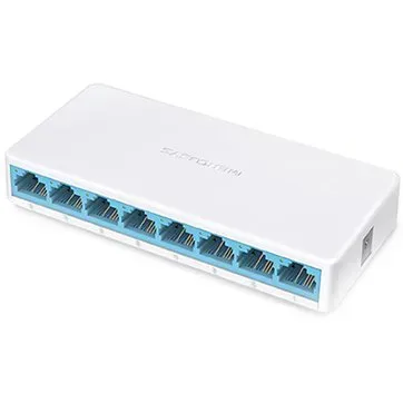 Mercusys MS108 8-Port 10/100Mbps Desktop Switch, 8 x 10/100 Mbps RJ-45 ports with auto MDI/MDIX supported, compact design, Plug and Play, MAC Address Learning Technology
