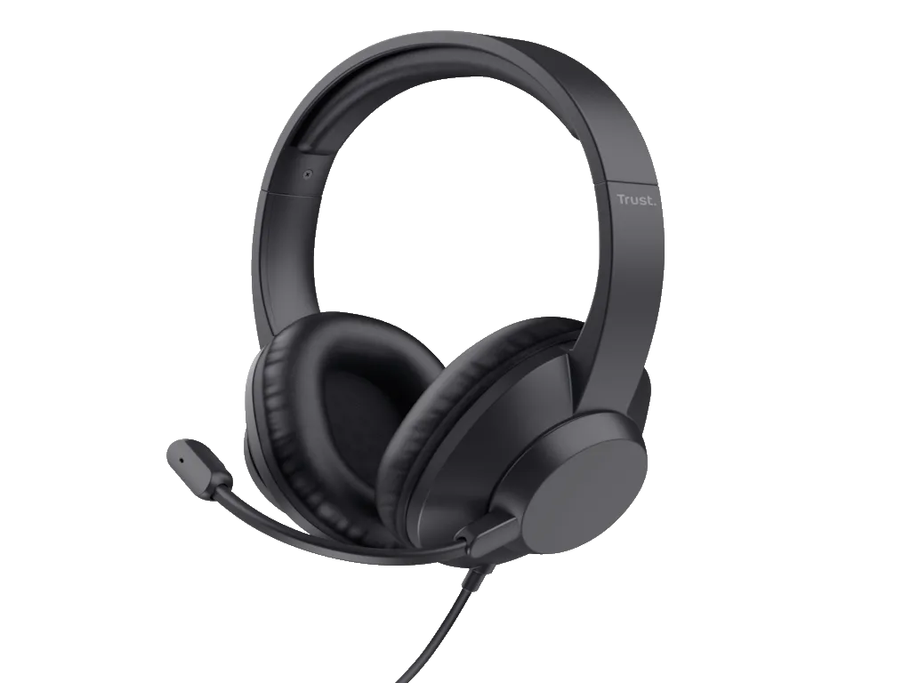 Trust Ayda MAX USB slušalice,over-head, žičane, USB-C,USB-A, stereo, crne