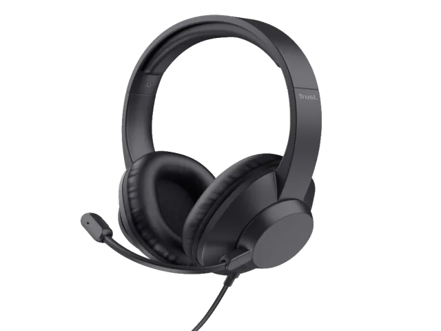 Trust Ayda MAX USB slušalice,over-head, žičane, USB-C,USB-A, stereo, crne