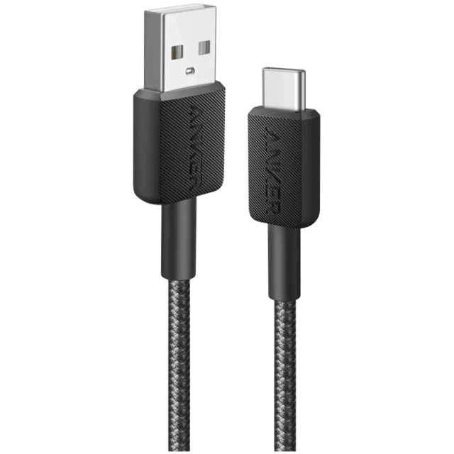 Anker 322 USB-A to USB-C Cable 90 cm Braided Black