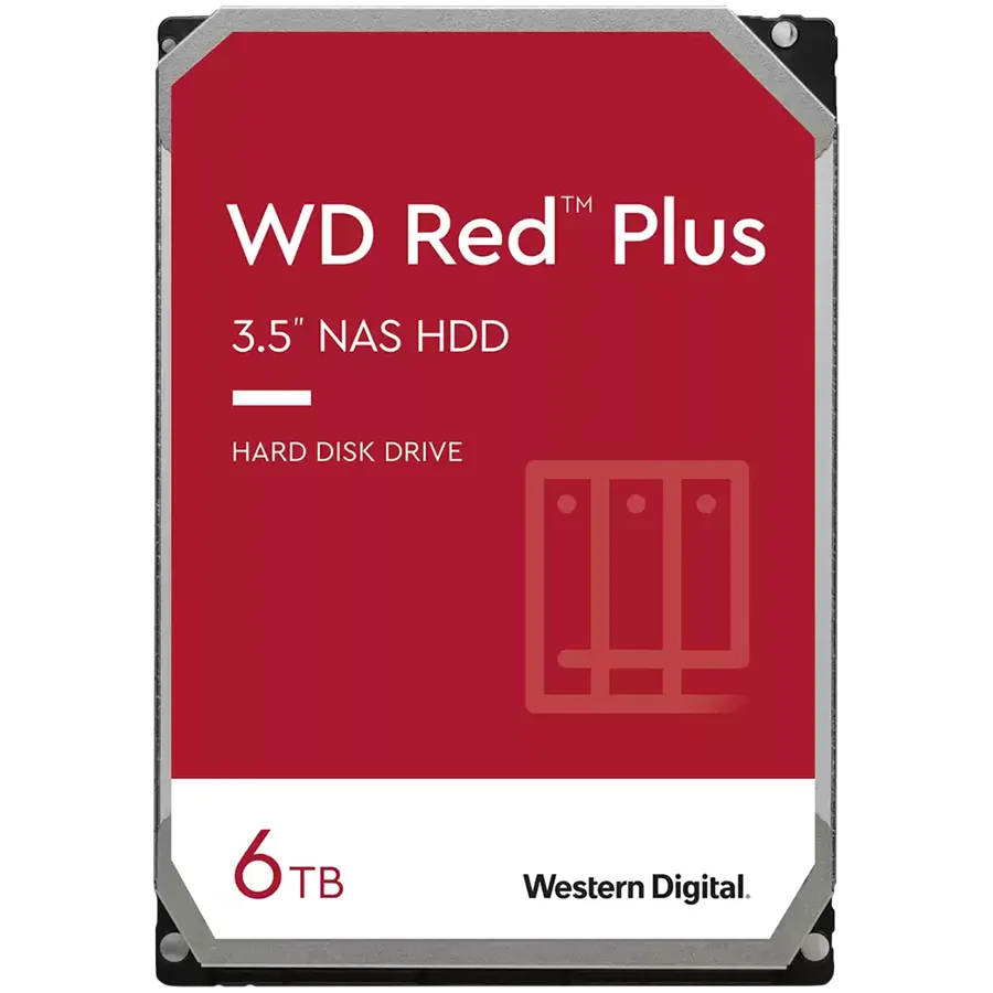 WD HDD 6TB Red Plus5400RPM 256MB