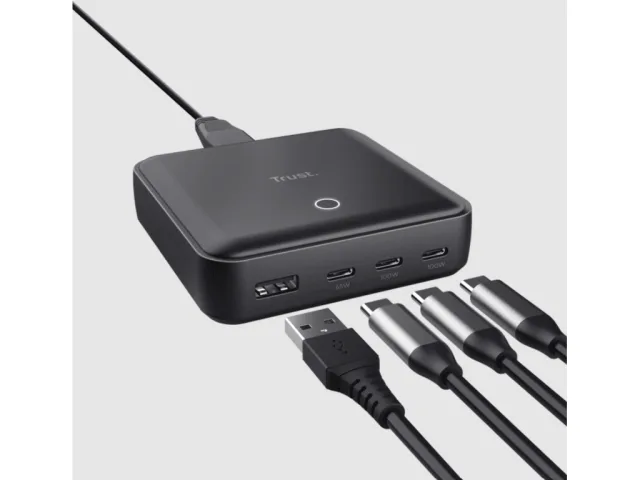 Trust Maxo 100W 4-port USBdesktop punjač, 3 USB-C porta,1 USB-A port