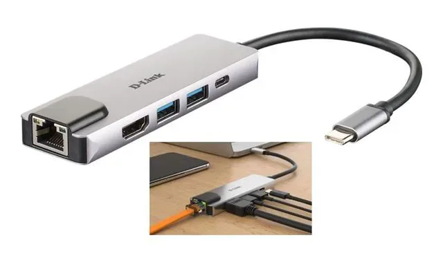 D-Link DUB-M520, 5-in-1 USB-C Hub sa HDMI/Ethernet i napajanjem