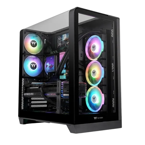 Thermaltake View 390 TGMid Tower, tempered glass2x120mm PWM fan, GPU: 460mm