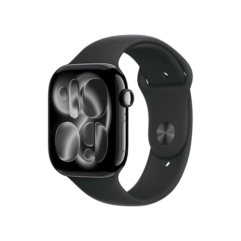 Apple Watch Series 11 GPS 42mm Jet Black Aluminium Case With Black Sport Band MEQU4LW M/L