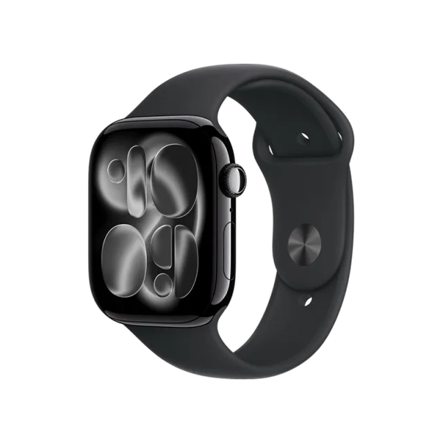 Apple Watch Series 11 GPS 42mm Jet Black Aluminium Case With Black Sport Band MEQU4LW M/L