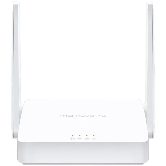 Mercusys 300Mbps Multi-Mode Wireless N Router, 2× Fixed External Antennas, 2× 10/100 Mbps LAN Ports, 1× 10/100 Mbps WAN Port, FEATURE: Access Point Mode, WPS/Reset Button, IPTV, IPv6, Beamforming, MU-