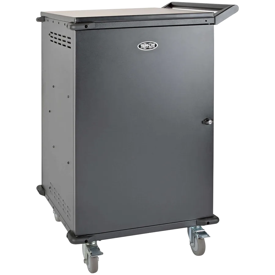 Eaton Tripplite Multi-Device Charging Cart, 36 AC Outlets, Chromebooks and Laptops, 230V, Schuko Black, 2yr warranty