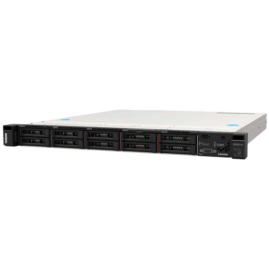 Lenovo ThinkSystem SR250 v3,4x3.5 Base ,Intel Xeon 6353P (8C 65W 2.7GHz),1x16Gb TruDDR5 5600MHz(1Rx8),ECC UDIMM,SW RAID,800W Titanium,3yr Warranty