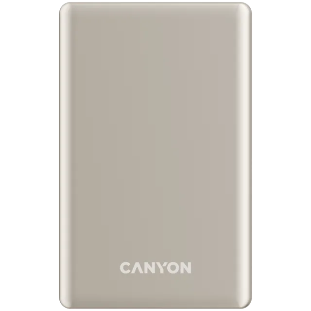 CANYON power bank OnPower 505 slim Magnetic 5000 mAh PD20W Bež