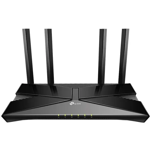 AX3000 Dual-Band Wi-Fi 6 Router SPEED: 574 Mbps at 2.4 GHz + 2402 Mbps at 5 GHz SPEC: 4× Antennas, 1× Gigabit WAN Port + 4× Gigabit LAN Ports, 1024-QAM, OFDMA, HE160 FEATURE: Tether App, WPA3, Access