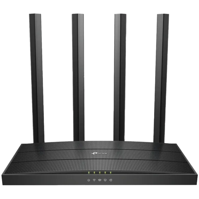 TP-Link Archer C6 AC1200 Wireless MU-MIMO Gigabit Router,867 Mbps at 5 GHz and 400 Mbps at 2.4 GHz band,1× Gigabit WAN Port,4× Gigabit LAN Ports, 1.2 GHz CPU,4×Fixed High-Performance Antennas,WPA3, Ro