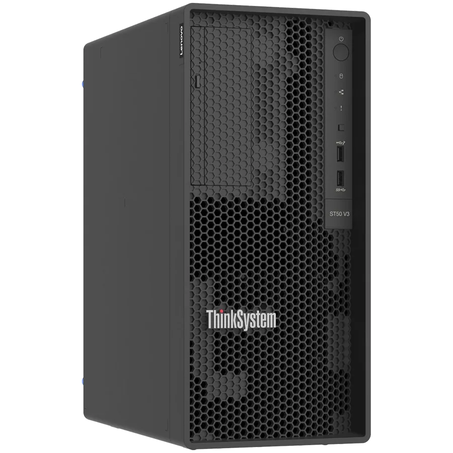 Lenovo ThinkSystem ST50 V3,Intel Xeon 6315P (4C 2.8GHz 55W),1x16GB TruDDR5 5600MHz (1Rx8) ECC UDIMM,2x480GB 3.5  RI SATA 6Gb NHS SSD,SW RAID,1x500W Platinum,3yr warranty