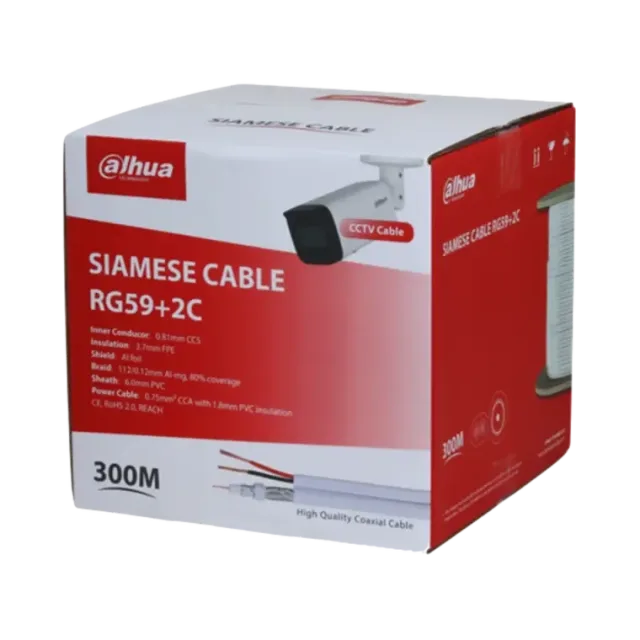 Dahua kabl 100m RG59 coaxial sa napojnim PFM941I-RG59N/21-300-white(36x)