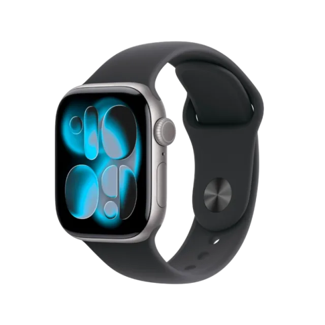 Apple Watch Series 11 GPS 42mm Space Grey Aluminium Case With Black Sport Band MEQW4 M/L
