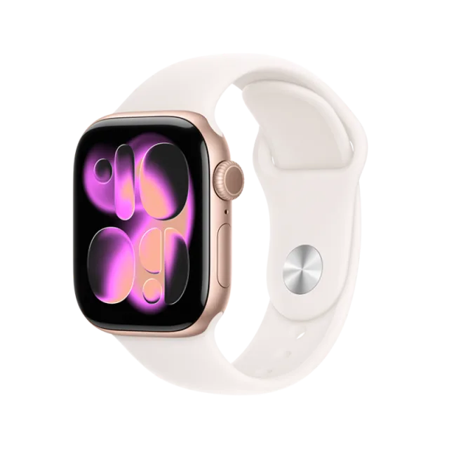 Apple Watch Series 11 GPS 42mm Rose Gold Aluminium Case With Light Blush SB MEU04 S/M