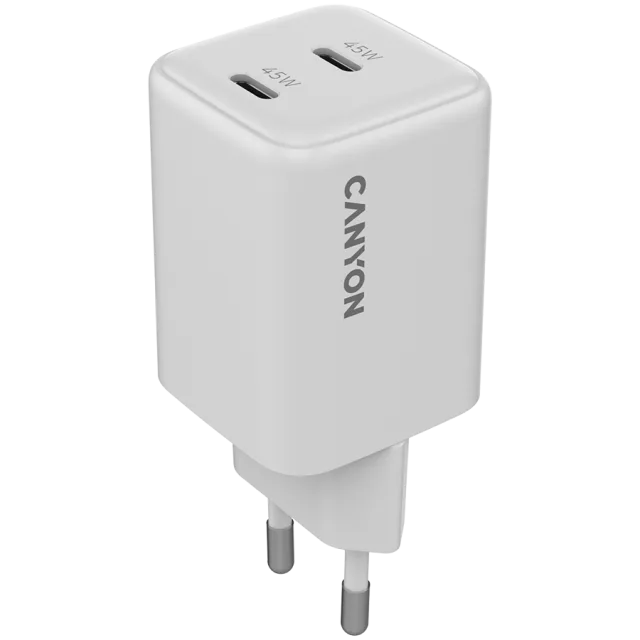 CANYON charger CU45CC GaN 45W 2xPD EU White