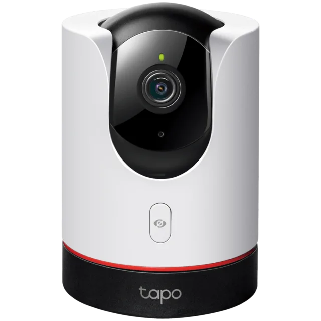TP-Link Tapo C225 Pan/Tilt AI Home Security Wi-Fi Camera, 2K QHD (2560x1440), 2.4 GHz, Horizontal 360º ,Pan/Tilt, Smart AI Detection and Notifications (motion, people, pets, cars, abnormal sound), Phy