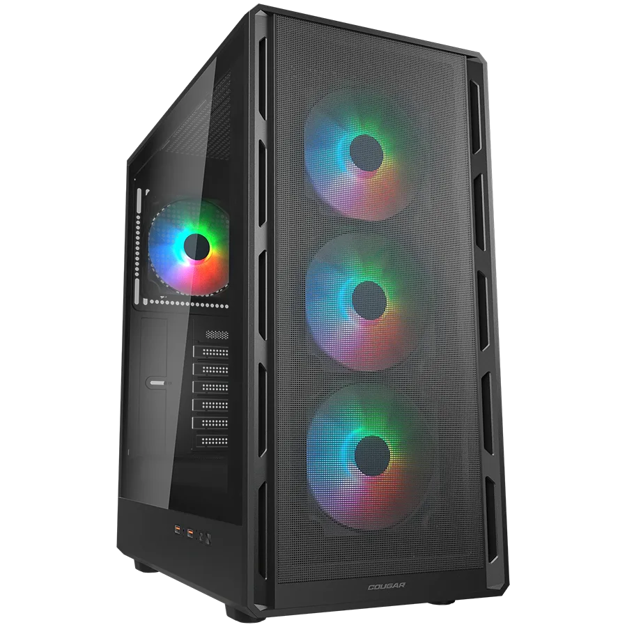 COUGAR AIRFACE PURE RGB PC Case, Mid Tower, Black