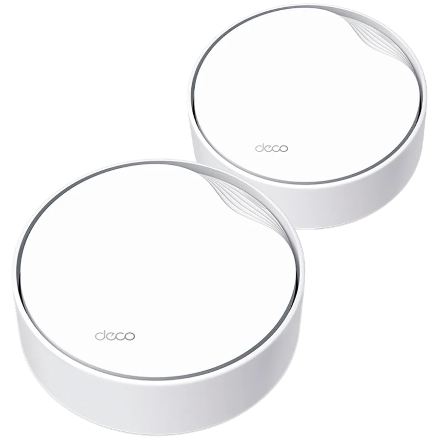 TP-Link Deco X50-PoE (2-pack) AX3000 Whole Home Mesh Wi-Fi 6 System with PoE, 574 Mbps at 2.4 GHz + 2402 Mbps at 5 GHz, 4× Internal Antennas, 1× 2.5 Gigabit Port + 1× Gigabit Port (WAN/LAN auto-sensin