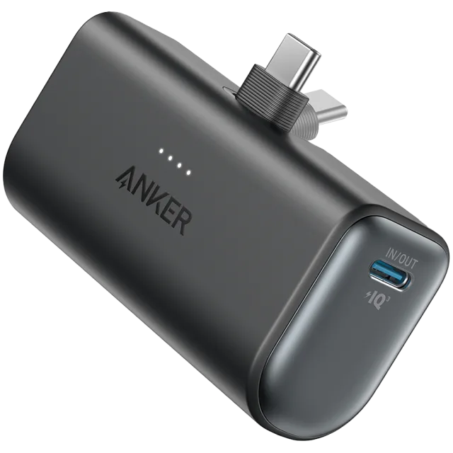 Anker Nano Power Bank (22.5W, Built-In USB-C Connector) Black