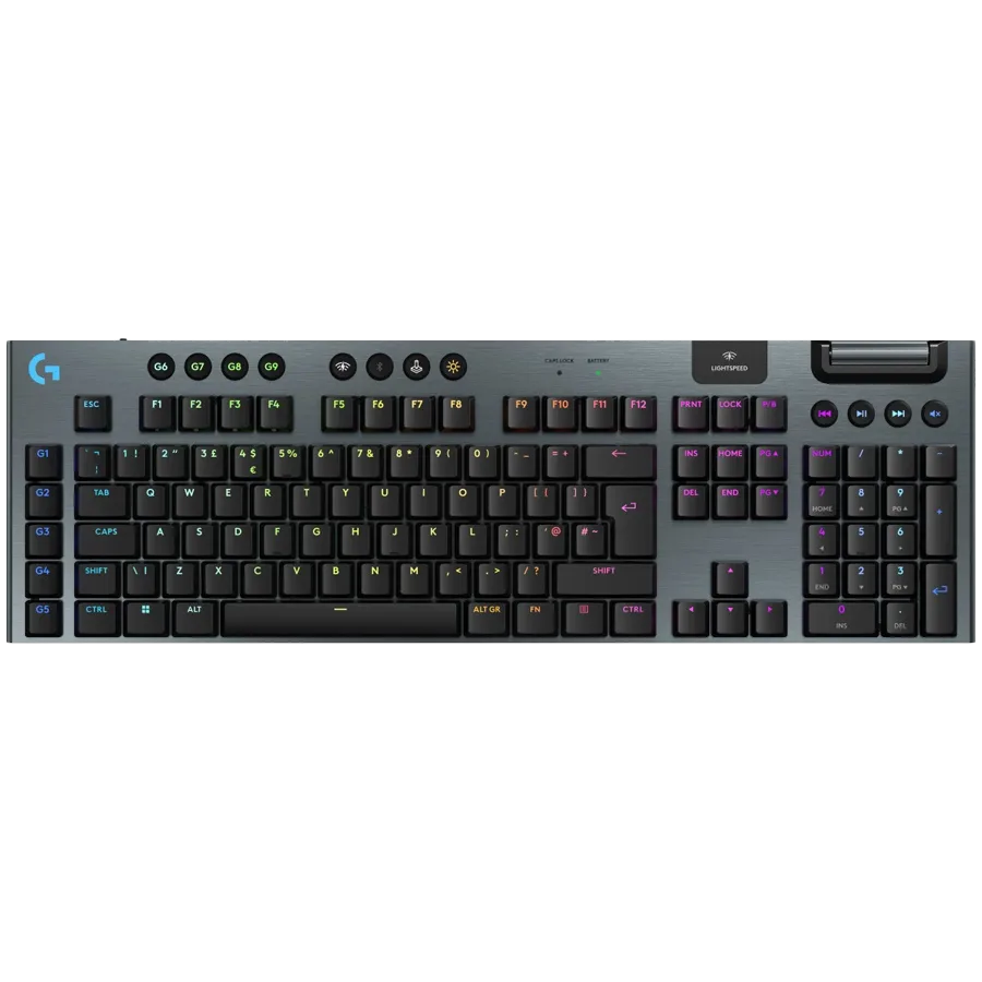 LOGITECH G915 X LIGHTSPEED Wireless Gaming Keyboard - BLACK - US INT'L - 2.4GHZ/BT - EMEA28i-935 - TACTILE