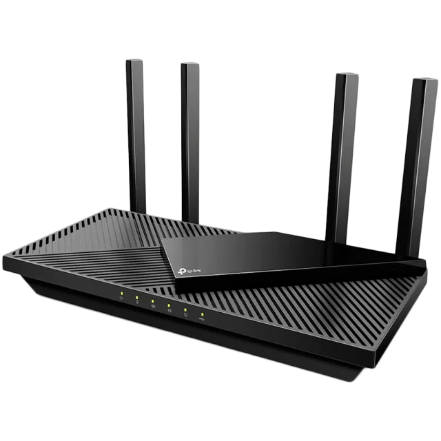 TP-Link Archer AX55 AX3000 Dual Band Gigabit Wi-Fi 6 Router,2402 Mbps(5 GHz) and 574 Mbps(2.4 GHz),4 external High-Performance antennas, 4 x G LAN Ports, 1 x G WAN port, 1 x USB 3.0, Dual-Core CPU,512