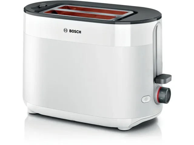 BOSCH Toster MyMoment TAT2M121, Bijela, Dvije kriške, Snaga  800-950 W