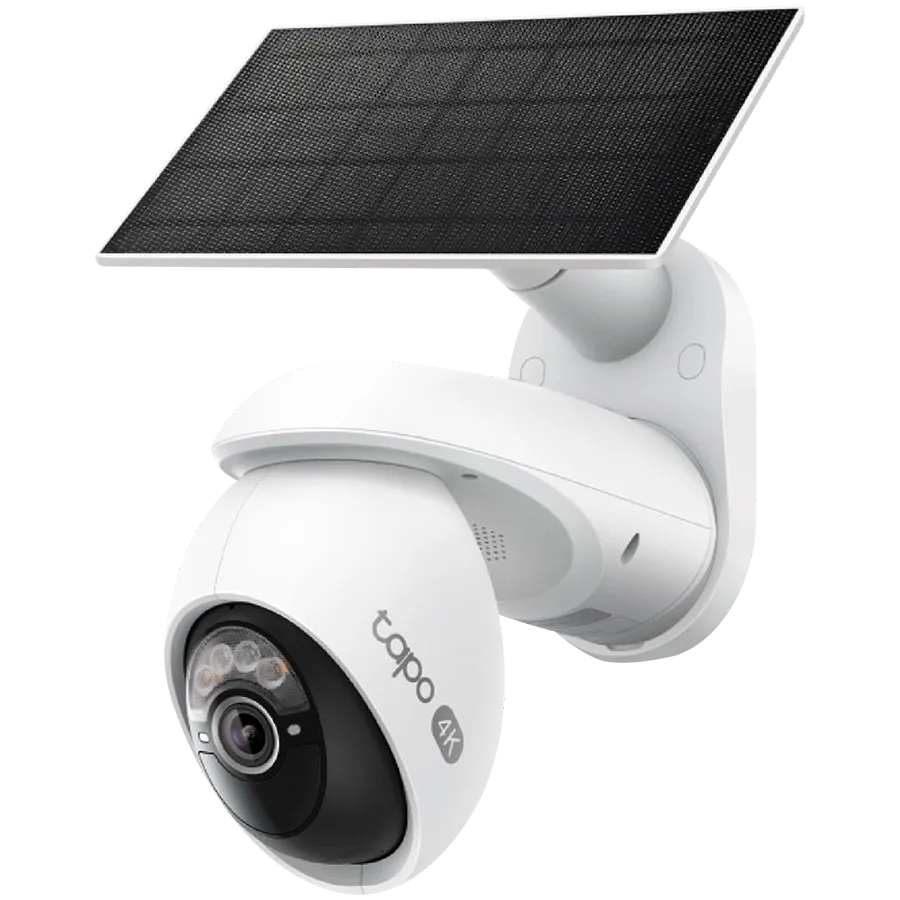 TP-Link Tapo C660 KIT Solar-Powered Pan/Tilt Security Camera Kit, 4K 8MP (3840x2160), 2.4 GHz/5 GHz, 10000mAh rechargeable lithium-ion battery,  Solar panel (5.2V, 2.5W), Pan/Tilt,  Non-Stop Power, Sm