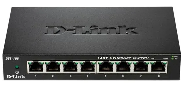 D-Link switch neupravljivi,DES-108/E (metalno kućište)