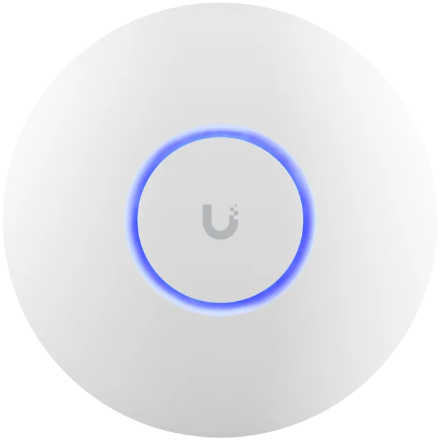 UBIQUITI U6+, WiFi 6, 4 spatial streams, 140 m² (1,500 ft²) coverage, 300+ connected devices, Powered using PoE, GbE uplink.