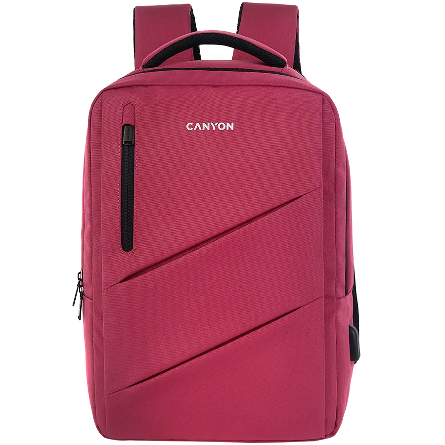 CANYON backpack BPE-5 Urban USB 15.6'' Red