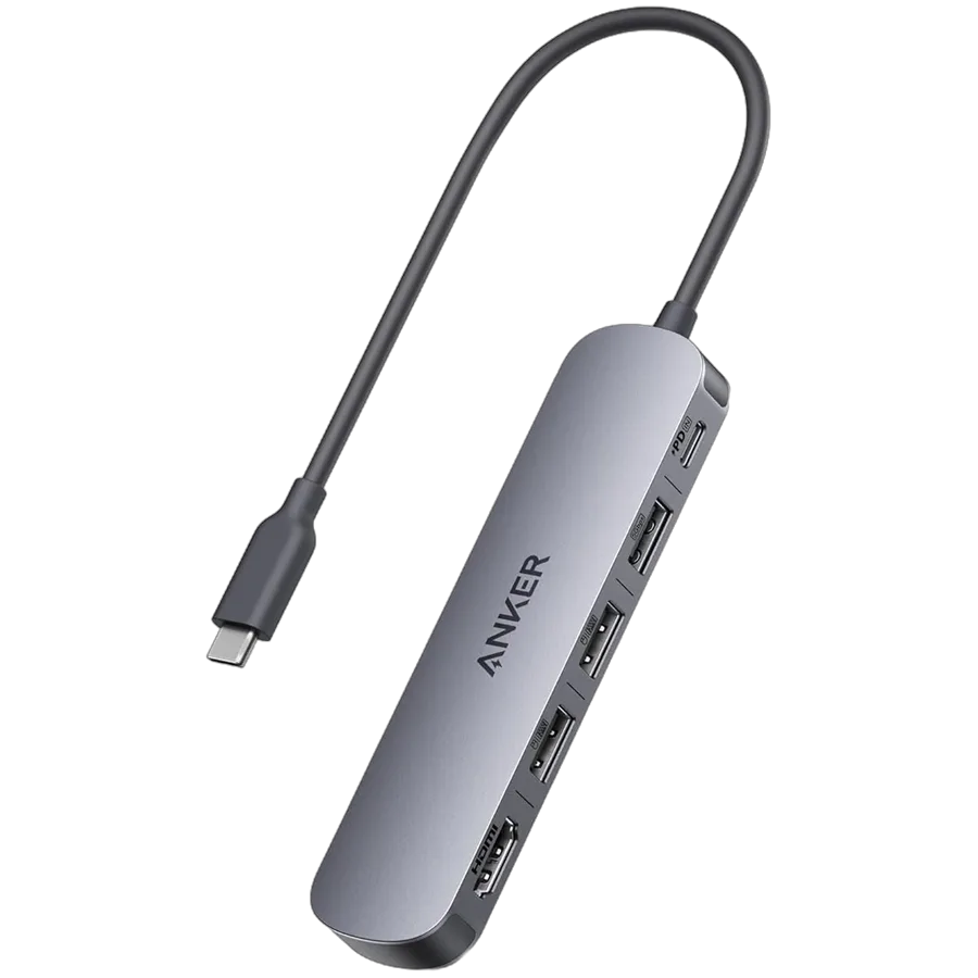 Anker USB-C Hub (5-in-1, 4K HDMI) Gray