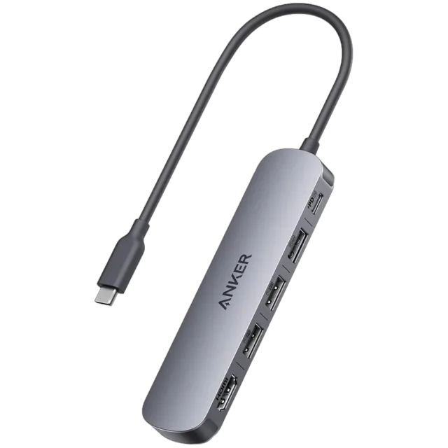 Anker USB-C Hub (5-in-1, 4K HDMI) Gray