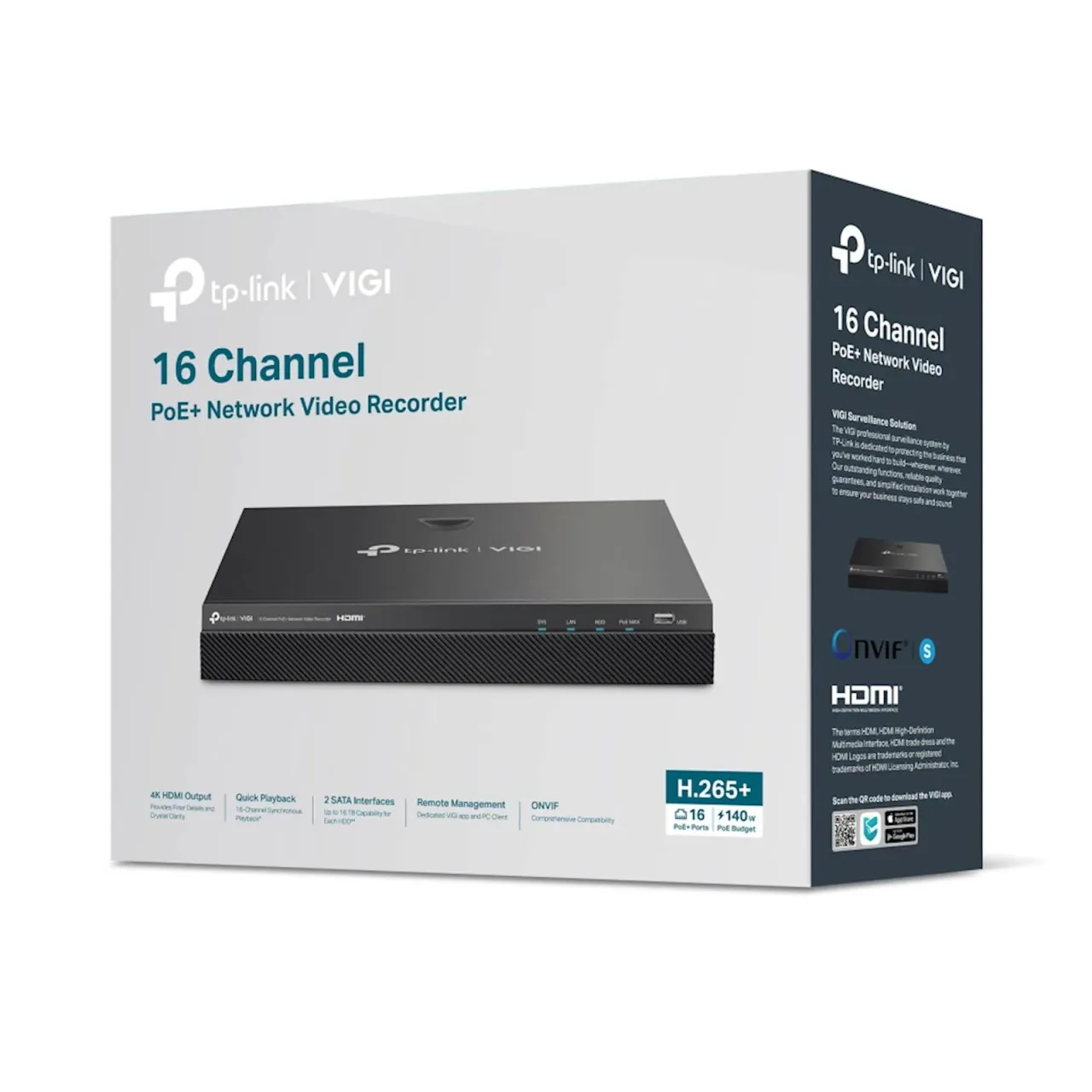 VIGI TP-Link NVR2016H-16MP 16 Channel PoE+ NVR