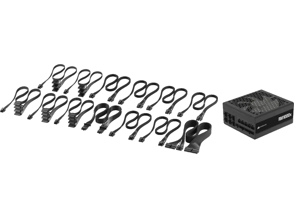 Corsair PSU 1000W RM1000xGold, Fully Modular, 12V-2x612xSATA, 4xPCIe, ATX 3.1, PCIe 5.1