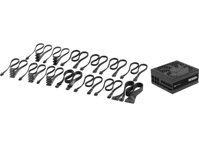 Corsair PSU 1000W RM1000xGold, Fully Modular, 12V-2x612xSATA, 4xPCIe, ATX 3.1, PCIe 5.1