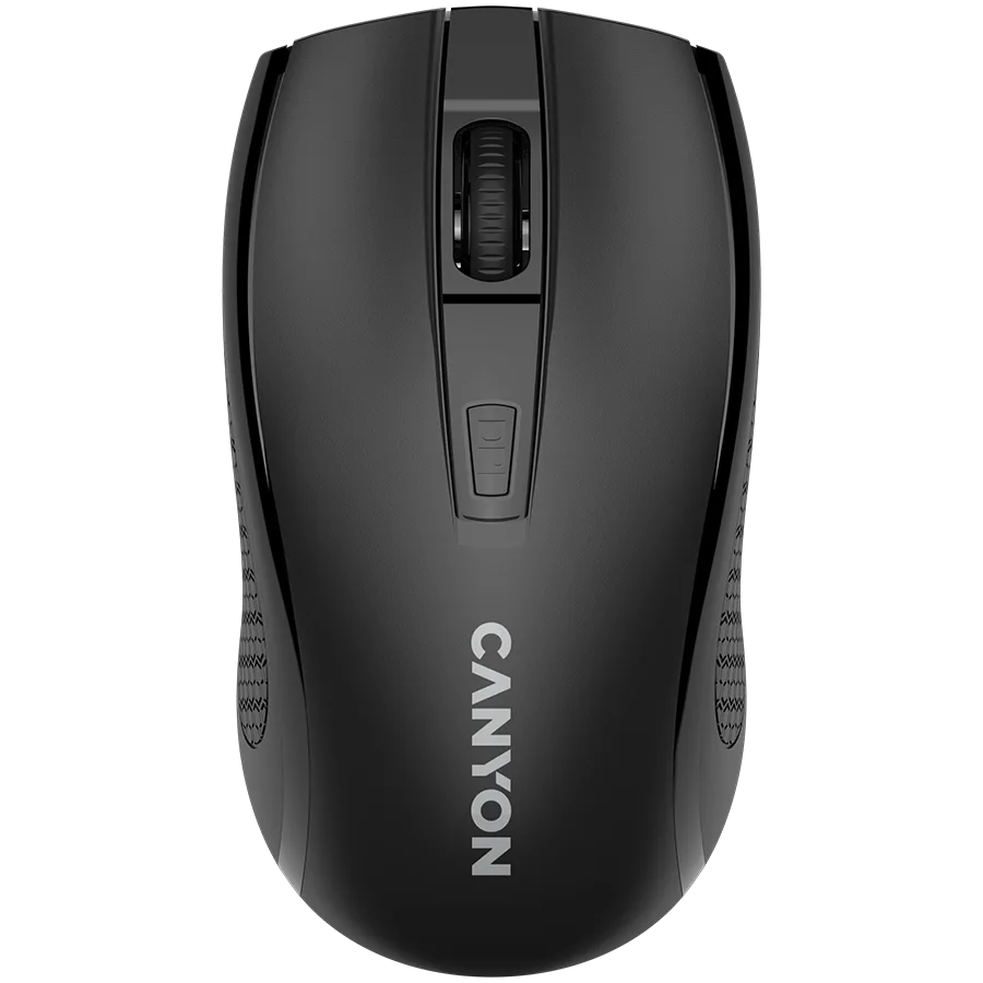 CANYON MW-7, 2.4Ghz wireless mouse, 6 buttons, DPI 800/1200/1600, with 1 AA battery ,size 110*60*37mm,58g,black