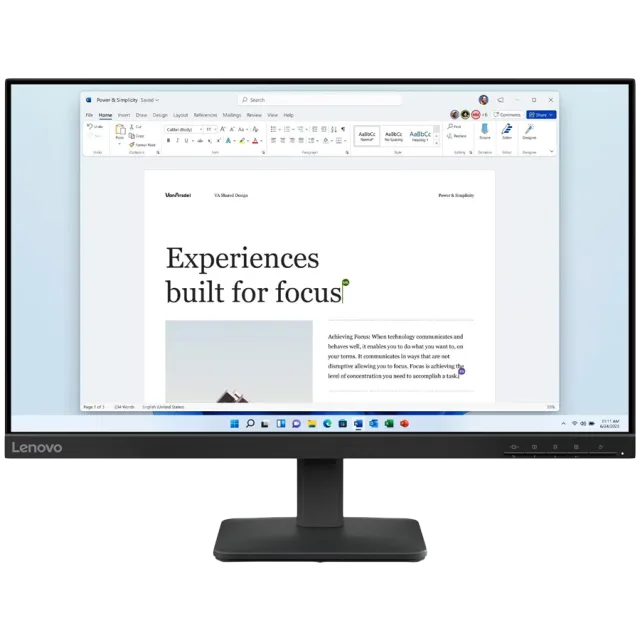 Lenovo Monitor LED L24-4e 23.8" IPS 1920x1080 3ms 1300:1 250cd Anti-Glare VGA HDMI Tilt 3y