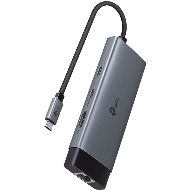 TP-Link UH6120C USB Type-C 6-Port Hub, 1 x USB-C Connector,1 x HDMI 4K 60Hz Port,1 x USB-C PD 100W Port,1 x RJ45 1000Mbps Port,2 x USB-A 3.0 Ports,1 x USB-C 3.0 Port, Plug and Play, Self-storage for C